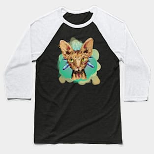 Crystal Cat Baseball T-Shirt